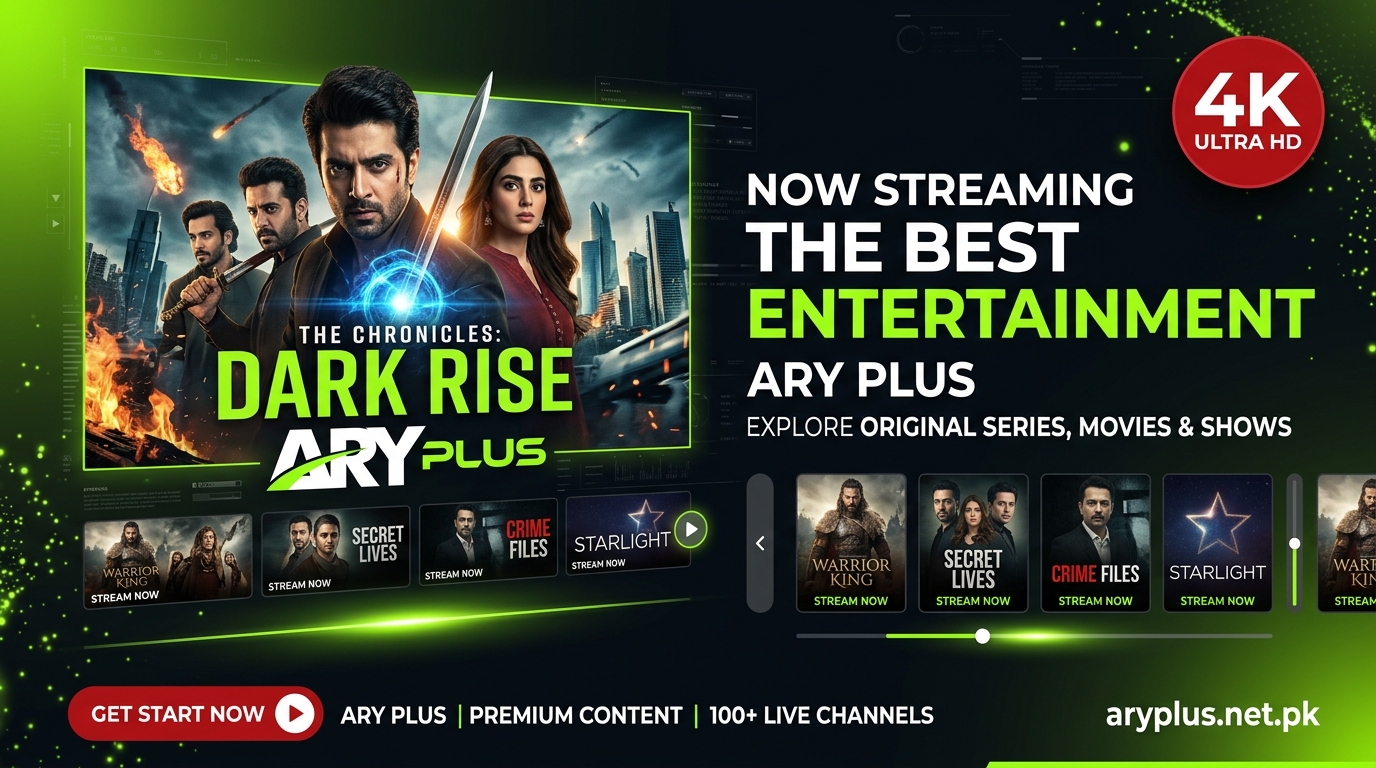 ARY Plus Official Streaming Banner - aryplus.net.pk